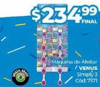 Diarco Máquina de afeitar venus simply 3 oferta