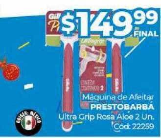Diarco Máquina de afeitar prestobarba ultra grip rosa aloe oferta