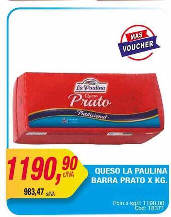 Maxiconsumo Queso la paulina barra prato oferta