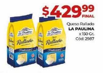 Diarco Queso rallado la paulina oferta