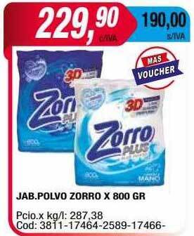 Maxiconsumo Jab. polvo zorro oferta