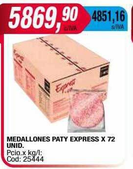Maxiconsumo Medallones paty express oferta