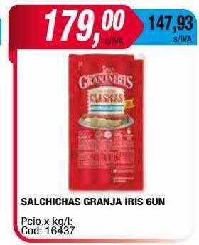 Maxiconsumo Salchichas granja iris oferta