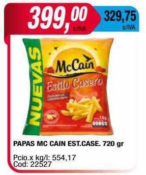 Maxiconsumo Papas mc cain est. case. oferta