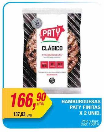 Maxiconsumo Hamburguesas paty finitas oferta