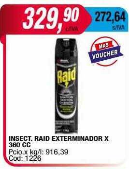 Maxiconsumo Insect. raid exterminador oferta