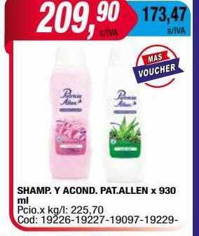 Maxiconsumo Shamp. y acond. pat. allen oferta