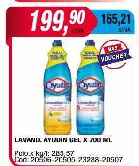 Maxiconsumo Lavand. ayudin gel oferta
