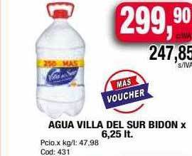 Maxiconsumo Agua villa del sur bidon oferta