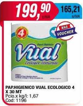 Maxiconsumo Pap. higienico vual ecologico oferta