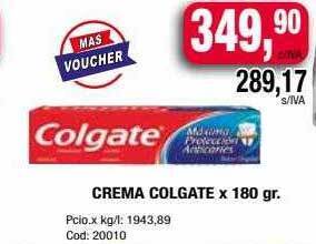 Maxiconsumo Crema colgate oferta