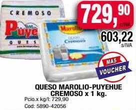 Maxiconsumo Queso marolio-puyehue cremoso oferta