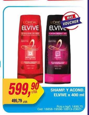 Maxiconsumo Shamp. y acond. elvive oferta