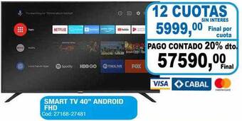 Maxiconsumo Smart tv 40 oferta