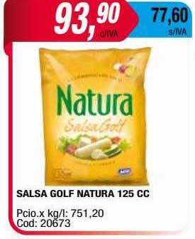 Maxiconsumo Salsa golf natura oferta