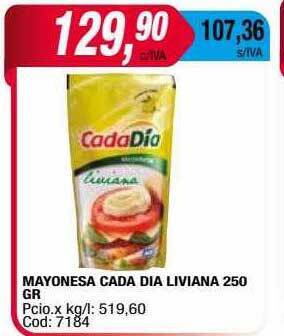 Maxiconsumo Mayonesa cada dia liviana oferta