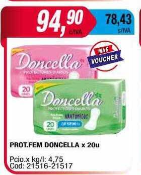 Maxiconsumo Prot. fem doncella oferta