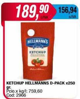 Maxiconsumo Ketchup hellmanns d-pack oferta
