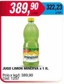 Maxiconsumo Jugo limon minerva oferta