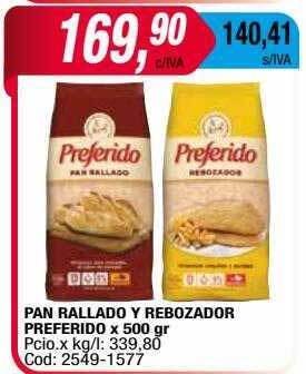 Maxiconsumo Pan rallado y rebozador preferido oferta