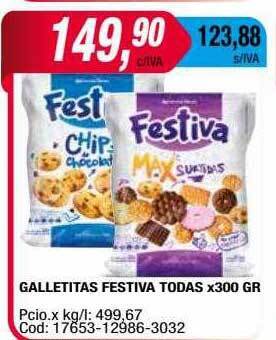 Maxiconsumo Galletitas festiva todas oferta