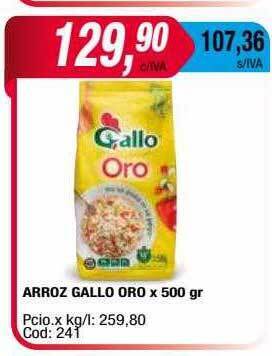 Maxiconsumo Arroz gallo oro oferta