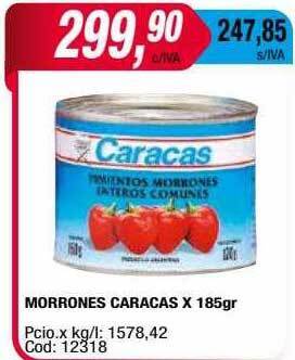Maxiconsumo Morrones caracas oferta