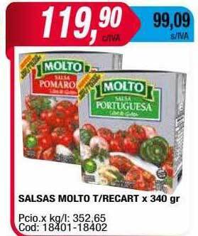 Maxiconsumo Salsas molto t recart oferta
