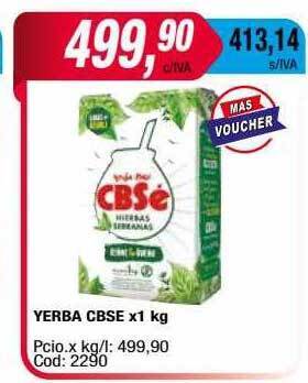 Maxiconsumo Yerba cbse oferta