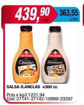 Maxiconsumo Salsa d. anclas oferta