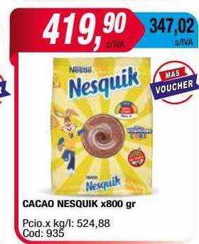 Maxiconsumo Cacao nesquik oferta