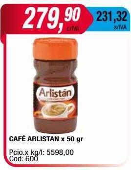 Maxiconsumo Café arlistan oferta