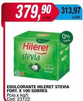 Maxiconsumo Edulcorante hileret stevia fort. oferta