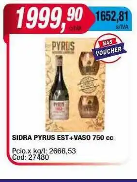 Maxiconsumo Sidra pyrus est+vaso oferta