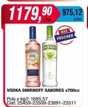 Maxiconsumo Vodka smirnoff sabores oferta