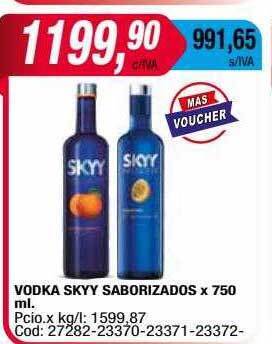Maxiconsumo Vodka skyy saborizados oferta