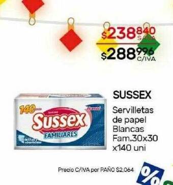 Nini Mayorista Sussex servilletas de papel blancas fam 30x30 oferta