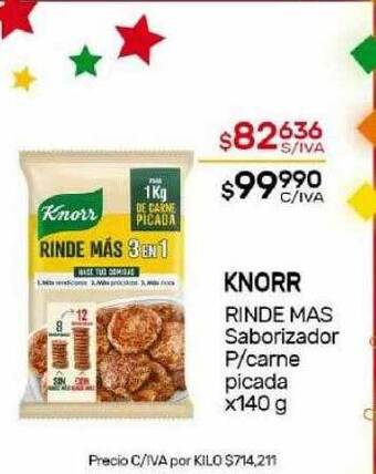 Nini Mayorista Knorr rinde mas saborizador p-carne picada oferta