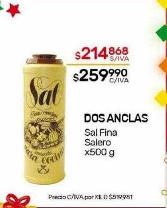 Nini Mayorista Dos anclas sal fina salero oferta