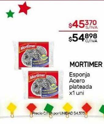 Nini Mayorista Mortimer esponja acero plateada oferta