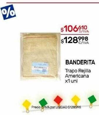 Nini Mayorista Banderita trapo rejilla americana oferta
