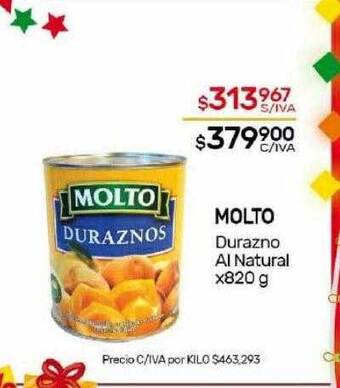 Nini Mayorista Molto durazno al natural oferta