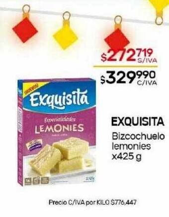 Nini Mayorista Exquisita bizcochuelo lemonies oferta