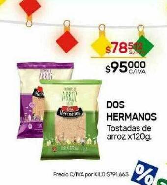 Nini Mayorista Dos hermanos tostadas de arroz oferta