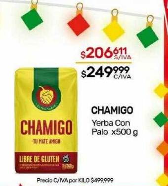 Nini Mayorista Chamigo yerba con palo oferta