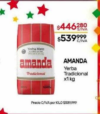 Nini Mayorista Amanda yerba tradicional oferta