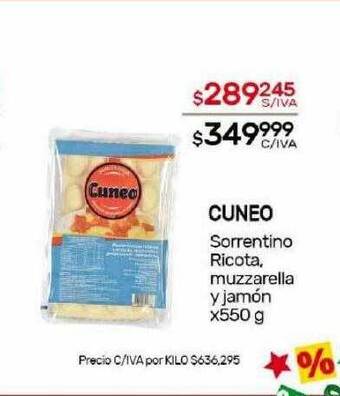 Nini Mayorista Cuneo sorrentino ricota, muzzarella y jamon oferta