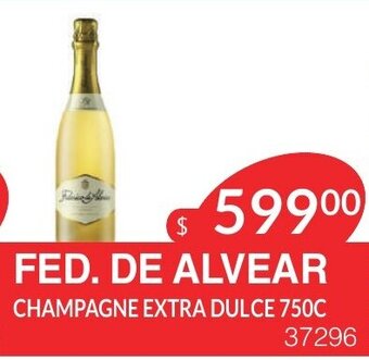 Masivos Fed. de Alvear Champagne Extra Dulce 750c oferta