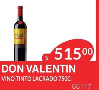 Masivos Don Valentin Vino Tinto Lacrado 750c oferta
