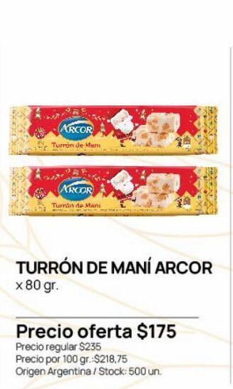Jumbo Turron de mani arcor oferta